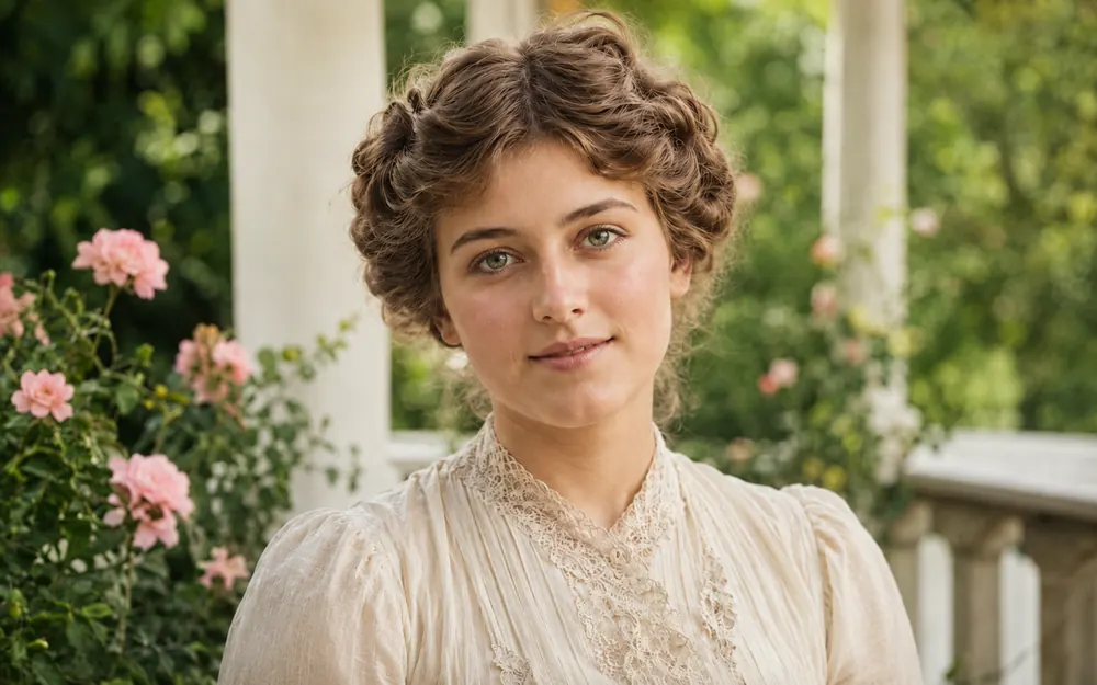 The same vintage portrait after Vixora colorization